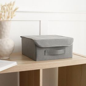 Rek Home Gri Kapaklı Dolap Çekmece İçi Takı Makyaj Çamaşır Katlanır Saklama Kutusu Organizer