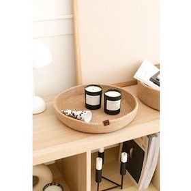 Rek Home Jüt Halat Düzenleyici Saklama Dekoratif 30x5 cm Hasır Sepet Organizer
