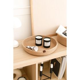 Rek Home Jüt Halat Düzenleyici Saklama Dekoratif 30x5 cm Hasır Sepet Organizer