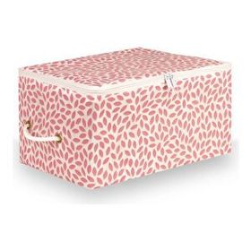 Rek Home Küçük Boy 30x22x18 cm Pudra Yaprak Baskılı Baza Altı Valiz Düzenleyici Hurç