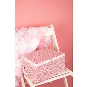 Rek Home Küçük Boy 30x22x18 cm Pudra Yaprak Baskılı Baza Altı Valiz Düzenleyici Hurç