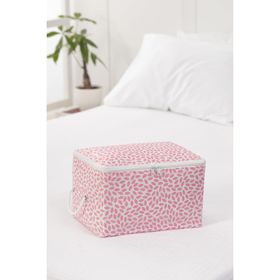 Rek Home Küçük Boy 30x22x18 cm Pudra Yaprak Baskılı Baza Altı Valiz Düzenleyici Hurç