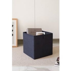 Rek Home Lacivert Dolap İçi Çamaşır Oyuncak Düzenleyici Katlanır 28x28x28 cm Saklama Kutusu Organizer