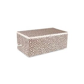 Rek Home Orta Boy 52x28x21 cm Gri Yaprak Baskılı Baza Altı Kazak Pike Battaniye Giysi Kıyafet Hurç