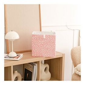 Rek Home Pudra Yapraklı Çocuk Odası Oyuncak Düzenleyici Katlanır 28x28x28 cm Saklama Kutusu Organizer