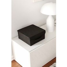 Rek Home Siyah Kapaklı Dolap Çekmece İçi Takı Makyaj Çamaşır Katlanır Saklama Kutusu Organizer