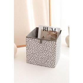 Rek Home Yaprak Gri Dolap İçi Çamaşır Oyuncak Düzenleyici Katlanır 28x28x28 cm Saklama Kutusu Organizer