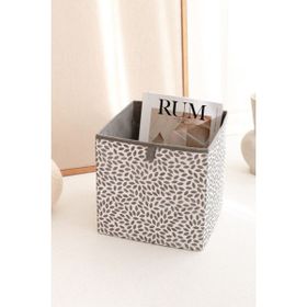 Rek Home Yaprak Gri Dolap İçi Çamaşır Oyuncak Düzenleyici Katlanır 28x28x28 cm Saklama Kutusu Organizer