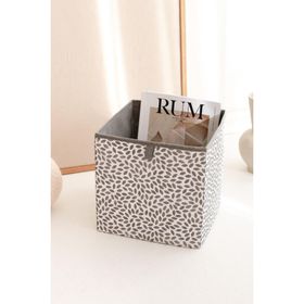 Rek Home Yaprak Gri Dolap İçi Çamaşır Oyuncak Düzenleyici Katlanır 28x28x28 cm Saklama Kutusu Organizer