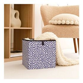 Rek Home Yaprak Lacivert Dolap İçi Çamaşır Oyuncak Düzenleyici 28x28x28 cm Saklama Kutusu Organizer
