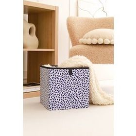 Rek Home Yaprak Lacivert Dolap İçi Çamaşır Oyuncak Düzenleyici 28x28x28 cm Saklama Kutusu Organizer