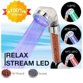 Relax Stream Led Işıklı %50 Su Tasarruflu Kokulu ve Arıtmalı Duş Başlığı