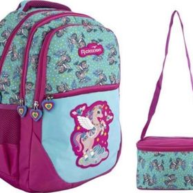 Relaxion 1350 Pembe Unicorn Beslenmeli Okul Sırt Çantası