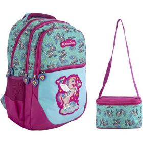 Relaxion 1350 Pembe Unicorn Beslenmeli Okul Sırt Çantası