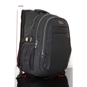 Relaxion 2227 NKT00163 Yarasa Siyah Sırt Çantası