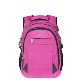Relaxion RLX2227 Pembe 4 Bölmeli Su Geçirmez Astarlı Kumaş Ergonomik Okul Sırt Çantası