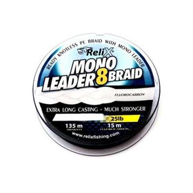 Relix Mono Leader 8 Braid 40 mm 135 m İpek Misina