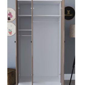 Remaks Fuga 3 Kapaklı Beyaz-Cordoba Elbise Dolabı