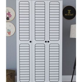 Remaks Fuga 3 Kapaklı Beyaz Elbise Dolabı
