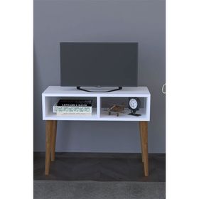 Remaks Retro Beyaz Tv Sehpası