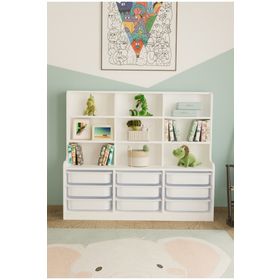 Remaks RMTYSN0001 Sinous 9 Sepetli Beyaz Çok Amaçlı Oyuncak Dolabı