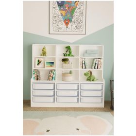 Remaks RMTYSN0001 Sinous 9 Sepetli Beyaz Çok Amaçlı Oyuncak Dolabı
