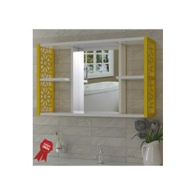 Remaks Sarı Aynalı Lavabo Banyo Dolabı
