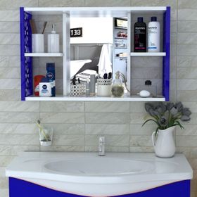Remaks Siyah Aynalı Lavabo Banyo Dolabı