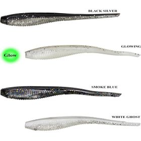 Remixon Worm Shad 7.5 cm 5 Adet Black Silver Standart Yem