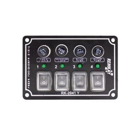 Remkay 12V 4'lü İzoleli Yatay Switch Panel