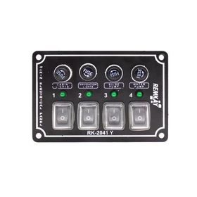 Remkay 12V 4'lü İzoleli Yatay Switch Panel
