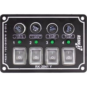 Remkay 12V 6'lı İzoleli Yatay Switch Panel