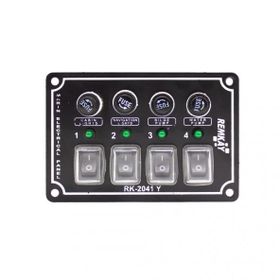 Remkay 12V 6'lı İzoleli Yatay Switch Panel