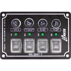 Remkay 12V 6'lı İzoleli Yatay Switch Panel