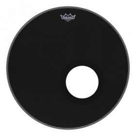 Remo ES-1020-00 20 İnç Ambassador Ebony Delikli Bas Davul Derisi