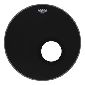 Remo ES-1020-00 20 İnç Ambassador Ebony Delikli Bas Davul Derisi