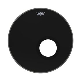 Remo ES-1020-00 20 İnç Ambassador Ebony Delikli Bas Davul Derisi