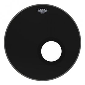 Remo ES-1020-00 20 İnç Ambassador Ebony Delikli Bas Davul Derisi