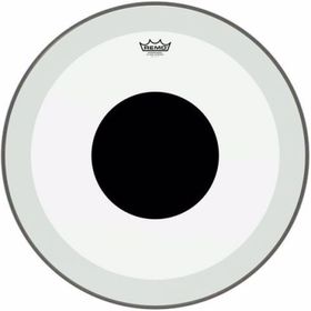 Remo P3-1324-10 Powerstroke P3 Şeffaf Top Black Dot 24" Bas Davul Derisi