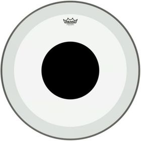Remo P3-1324-10 Powerstroke P3 Şeffaf Top Black Dot 24" Bas Davul Derisi
