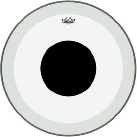 Remo P3-1324-10 Powerstroke P3 Şeffaf Top Black Dot 24" Bas Davul Derisi