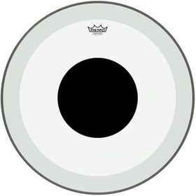 Remo P3-1324-10 Powerstroke P3 Şeffaf Top Black Dot 24" Bas Davul Derisi