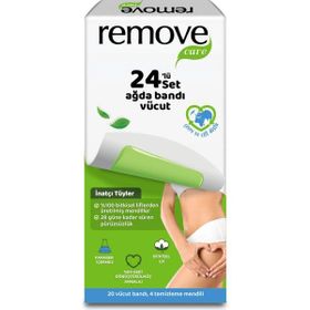 Remove Care İnatçı ve Sık Tüyler 24'lü Vücut Ağda Bandı