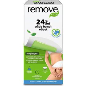 Remove Care İnatçı ve Sık Tüyler 24'lü Vücut Ağda Bandı