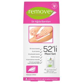 Remove Hassas Ciltler Sir Ağda Bantları 52'li Maxi Set