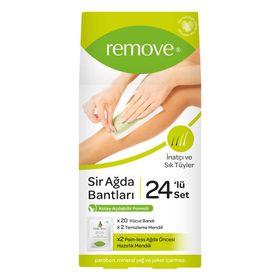 Remove İnatçı ve Sık Tüyler 24'lü Sir Ağda Bantları Set