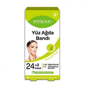 Remove İnatçı ve Sık Tüyler 24'lü Yüz Ağda Bandı