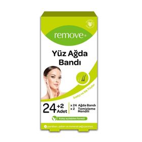 Remove İnatçı ve Sık Tüyler 24'lü Yüz Ağda Bandı