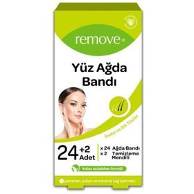 Remove İnatçı ve Sık Tüyler 24'lü Yüz Ağda Bandı