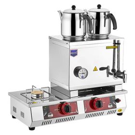Remta 23 L Elektrik+Doğalgazlı 30 Model 2 Demlikli Kahveci Takımlı Çay Kazanı